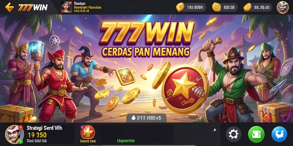 Tampilan gameplay 777WIN dengan aksi strategi yang mendebarkan.