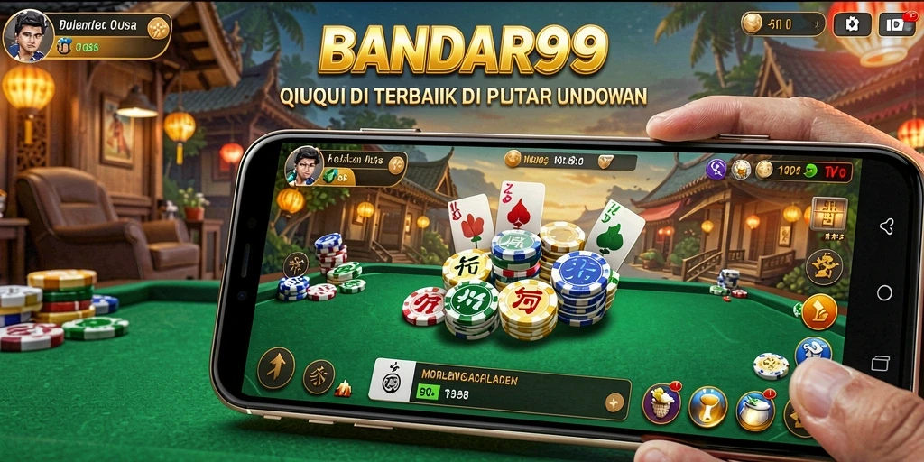 Tampilan permainan QiuQiu yang mendebarkan di BANDAR99.