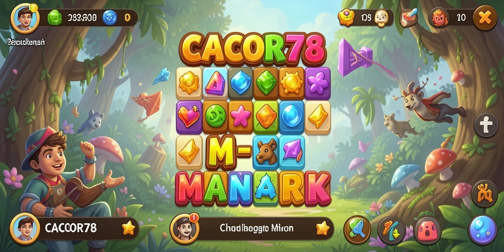 Tampilan gameplay seru dalam CACOR78 dengan tantangan Match-3.