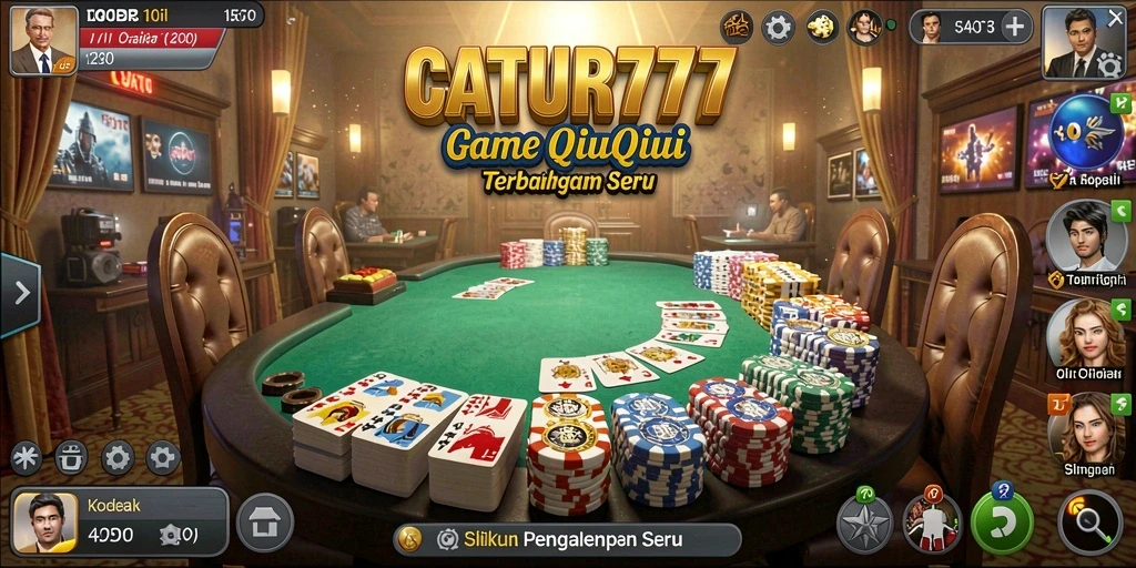 Screenshot gameplay QiuQiu yang menegangkan di CATUR777.
