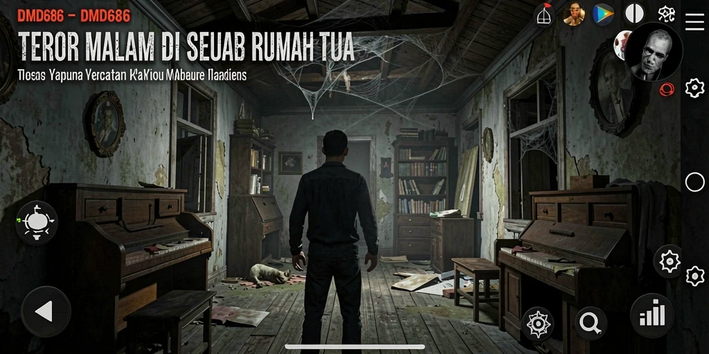 Screenshot menampilkan adegan mencekam dari gameplay DMD686.