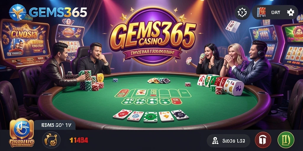 Tampilan menarik dari permainan Live Casino di GEMS365.