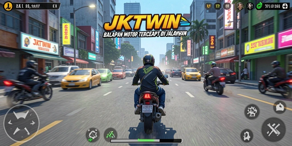 Tampilan menarik dari balapan motor di JKTWIN.