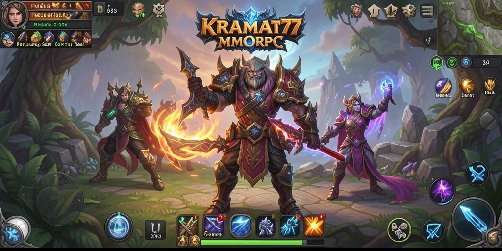 Tangkapan layar KRAMAT77 menunjukkan aksi seru dalam permainan MMORPG.