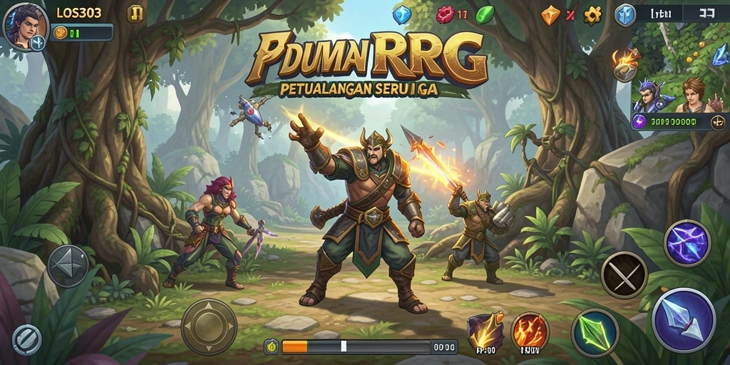 Tampilan gameplay RPG seru di LOS303 dengan karakter yang menarik.