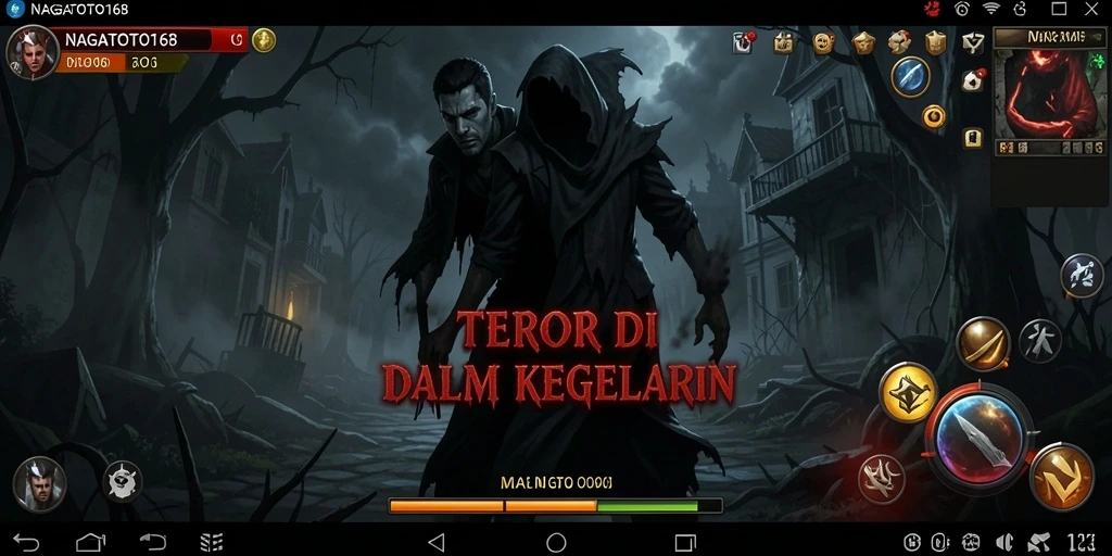 Tampilan gameplay NAGATOTO168 yang menyeramkan dan mendebarkan.