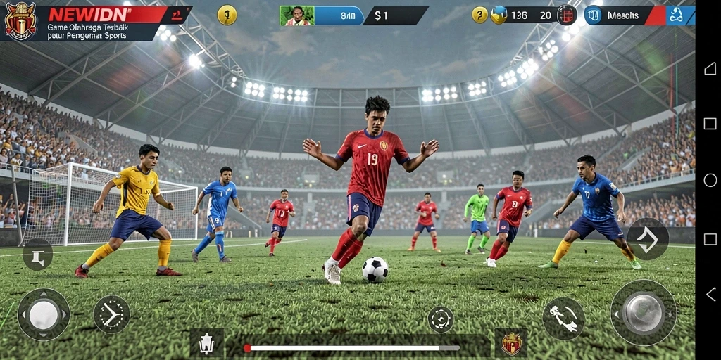 Tampilan screenshot <strong>NEWIDN</strong> menampilkan aksi olahraga yang mendebarkan dan interaktif.