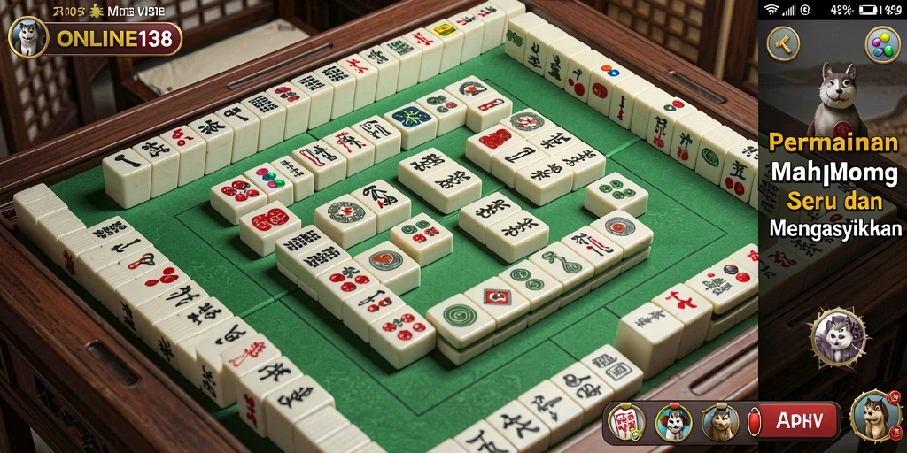 Screenshot utama menampilkan gameplay Mahjong yang menawan dan menantang.