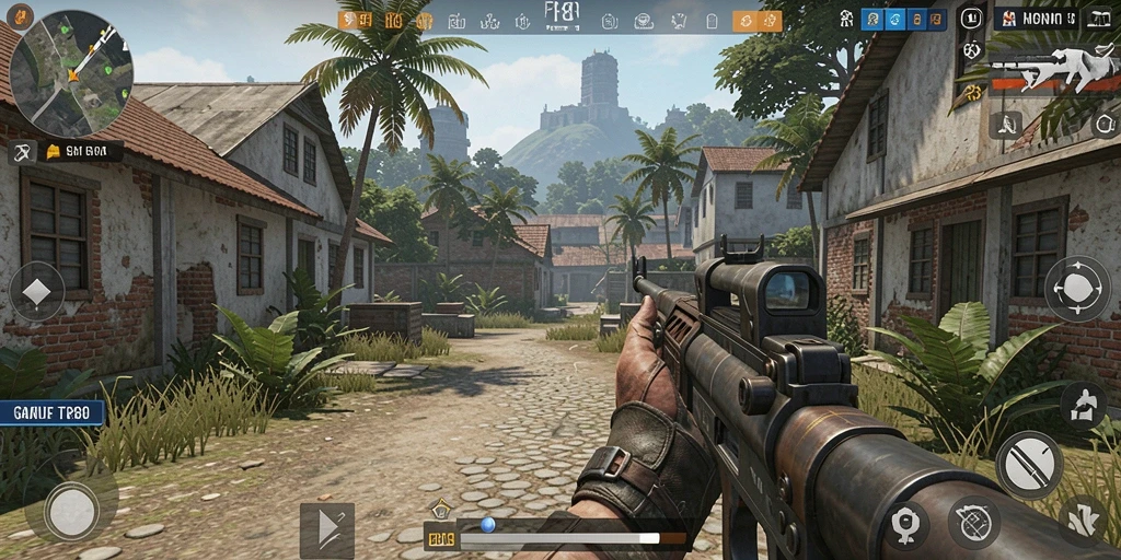 Tangkapan layar gameplay RK88 yang menunjukkan aksi seru dalam TPS.