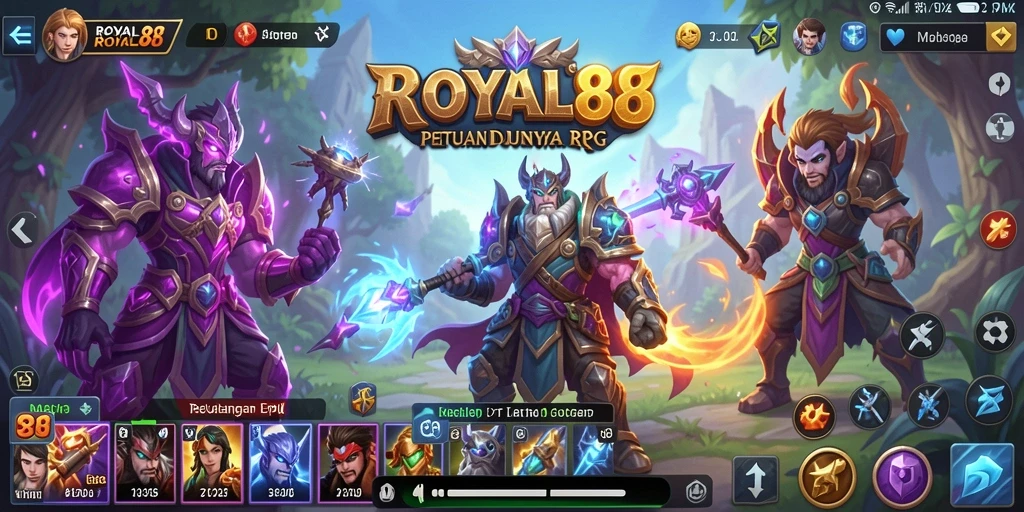 Tampilan dinamis dari gameplay seru ROYAL88 yang penuh petualangan.