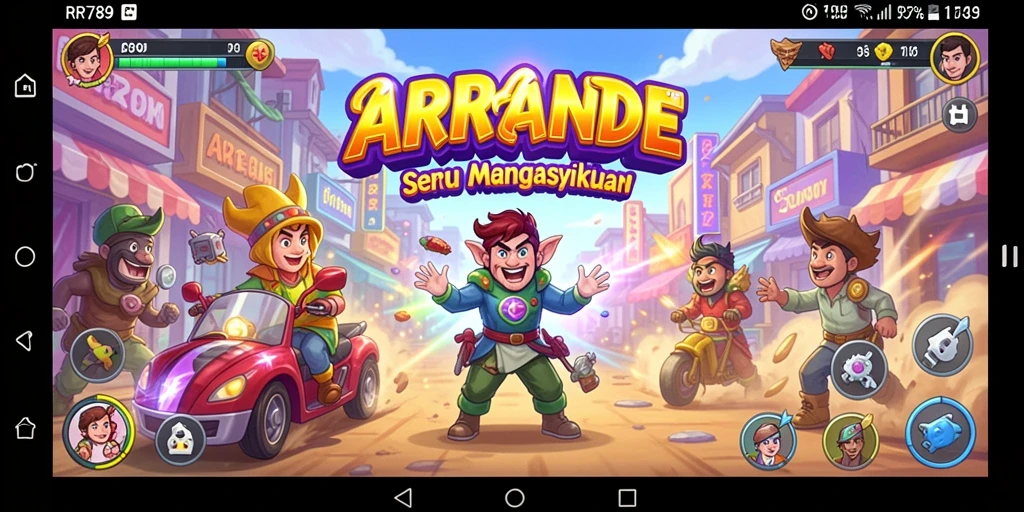 Screenshot utama RR789 menampilkan gameplay seru dan menantang di arena Arcade.
