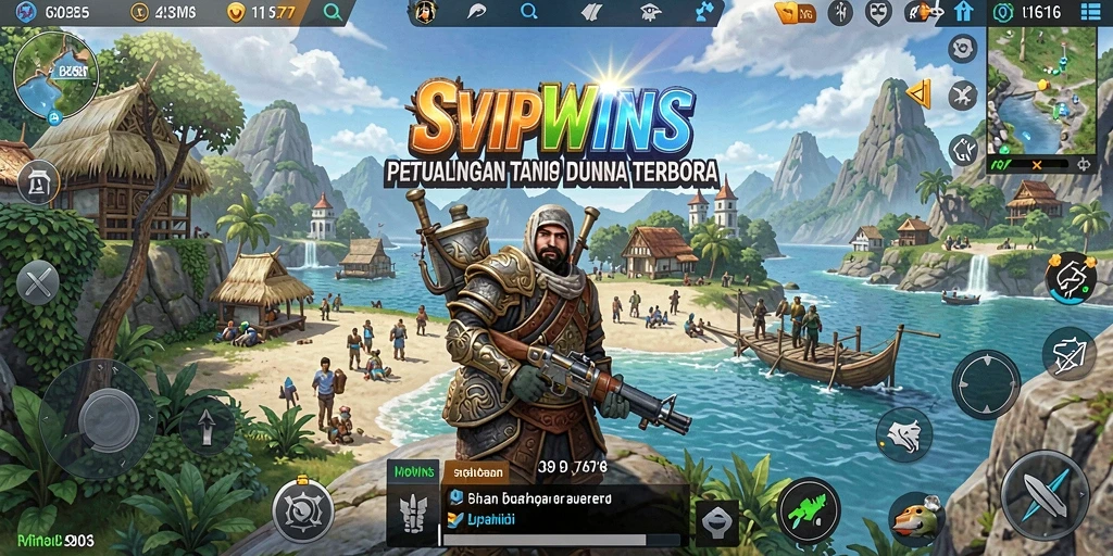 Tampilan menarik dari gameplay SVIPWINS di dunia terbuka