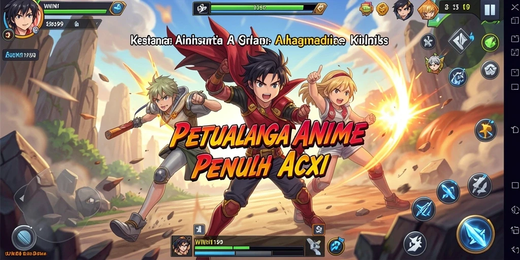 Tampilan gameplay seru dari game Anime WIN199 yang penuh warna.